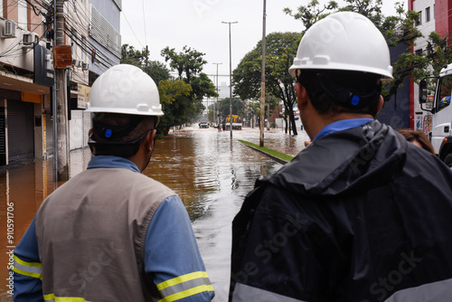 Historic flood in southern Brazil. Porto Alegre, Rio Grande do Sul, May 2024.