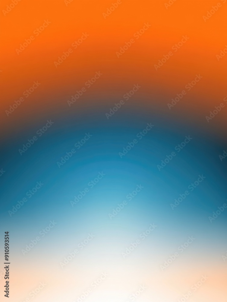 Obraz premium Soft gradient blue orange colors transitions white background