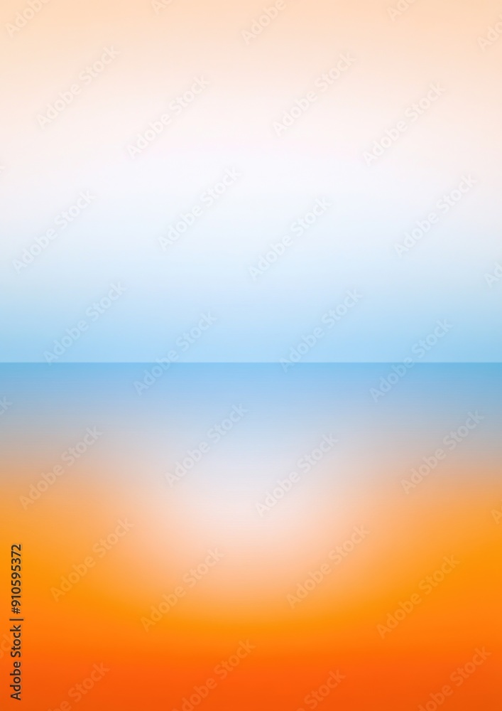 Obraz premium Soft gradient blue orange colors transitions white background