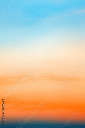 Soft gradient blue orange colors transitions white background