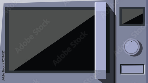 Microwave oven is heating food quickly and efficiently