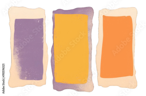 Collection of Colorful Pastel Isolated Elements on Transparent Background. Artistic and Design Concepts.