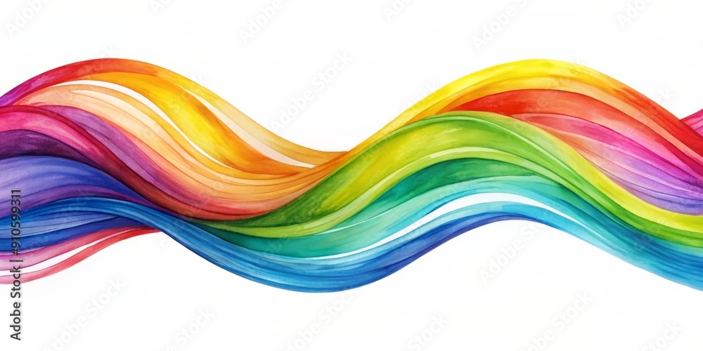 Vibrant abstract watercolor design featuring wavy and curved lines in bright colors swirling against a crisp white background, ideal for banners and graphics. Vibrant abstract watercolor design featuring wavy and curved lines in bright colors swirling against a crisp white background, ideal for banners and graphics.