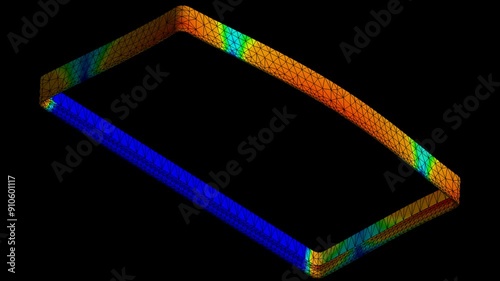 Mechanic simulation engineering - Stress and breakpoint analysis of frame under force and moment conditions	
