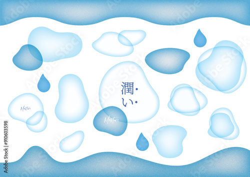 潤い溢れる水滴のあしらいセット