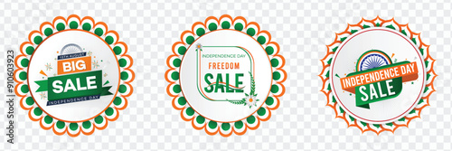 india independence day sale, - banner, poster, and. indian independence day sale.
tricolor, discount, august 15. and, india independence day Offer. with Set of Colorful Sale Badges,
