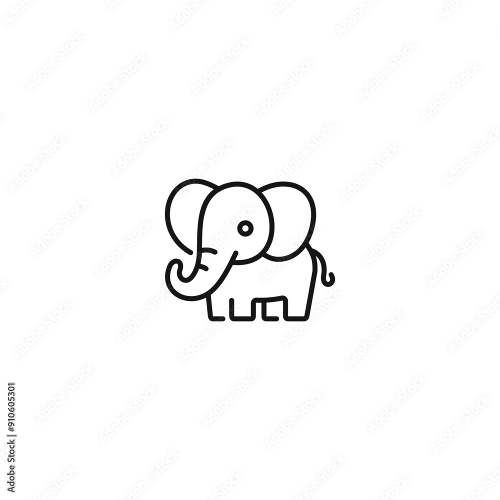 Elephant icon vector. EPS 10 editable vector Elephant icon vector. EPS 10 editable vector