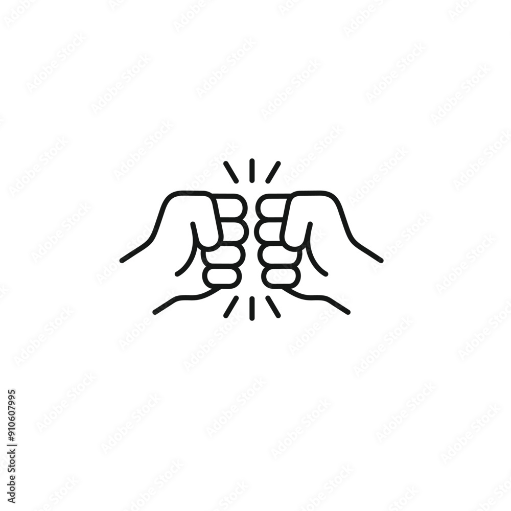 Fist bump icon vector. EPS 10 editable vector Fist bump icon vector. EPS 10 editable vector