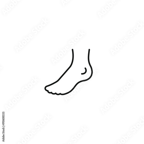 Foot icon vector. EPS 10 editable vector