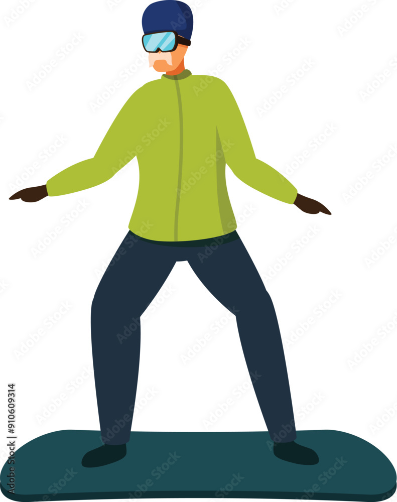 Senior man is snowboarding, enjoying winter sports and an active lifestyle Senior man is snowboarding, enjoying winter sports and an active lifestyle