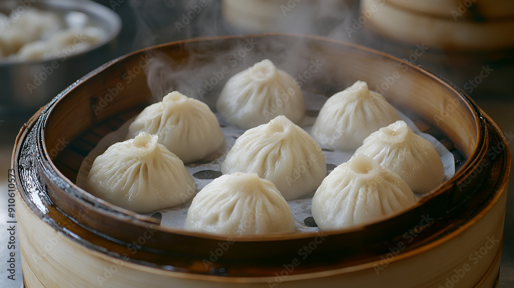 Bao Baozi Steamed Dumplings Chinese Food Aspect 16:9 Bao Baozi Steamed Dumplings Chinese Food Aspect 16:9