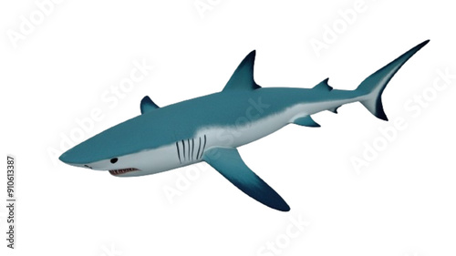 great shark isolated on white