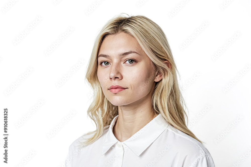 Portrait of a beautiful young woman with blonde hair and blue eyes Portrait of a beautiful young woman with blonde hair and blue eyes