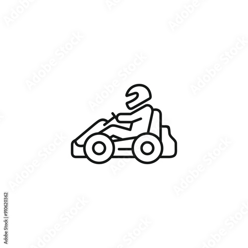 Karting icon vector. EPS 10 editable vector