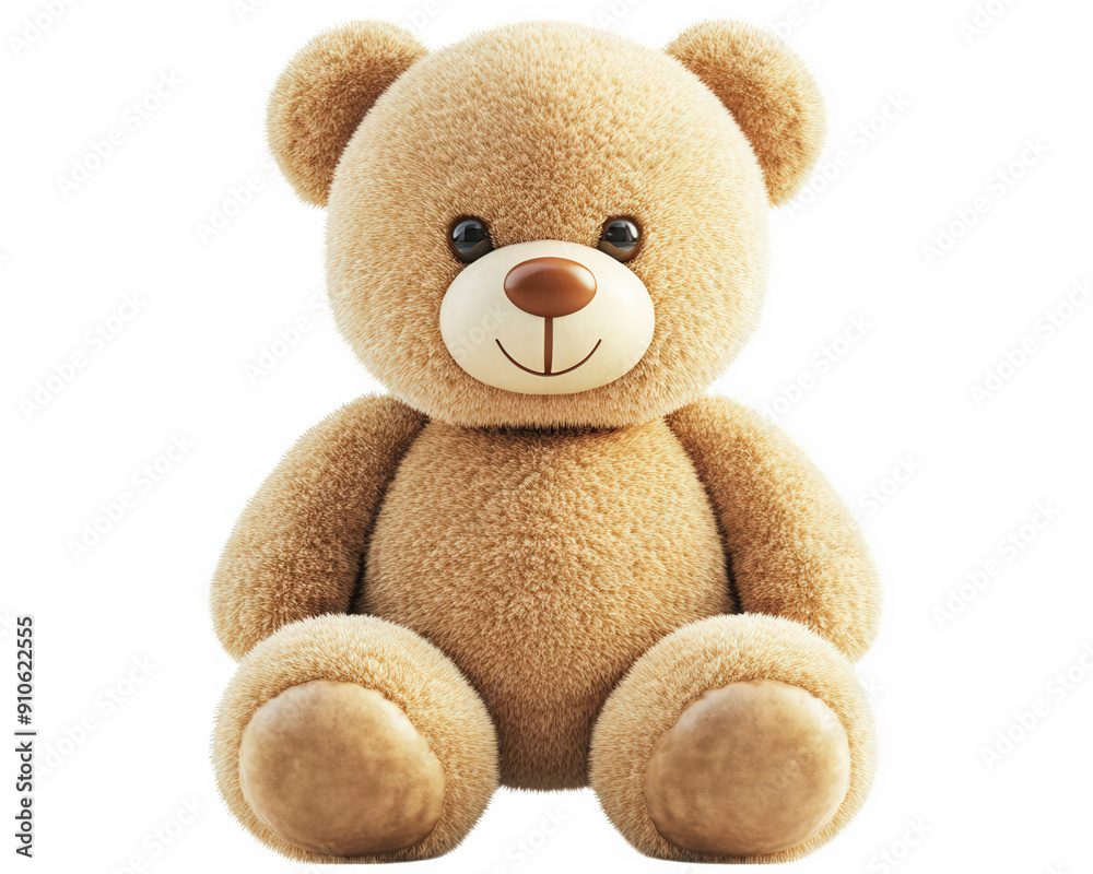 A teddy bear with a smile on its face A teddy bear with a smile on its face