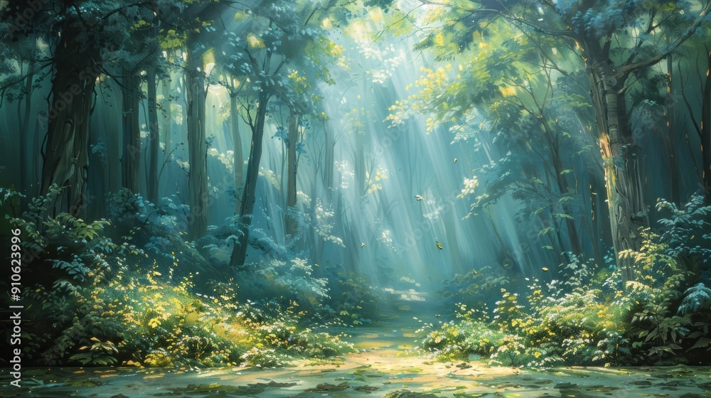 Sunbeams Through the Forest Sunbeams Through the Forest