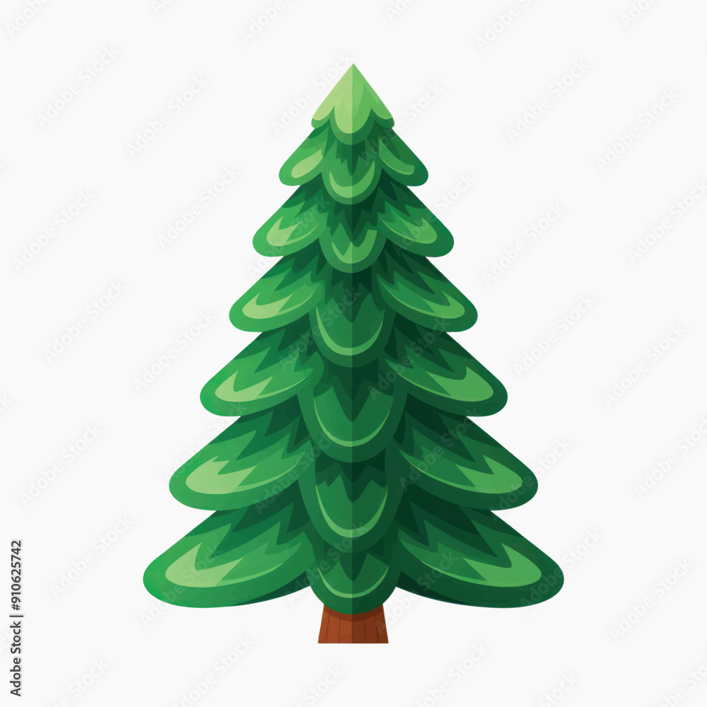 Vibrant evergreen tree illustration Vibrant evergreen tree illustration