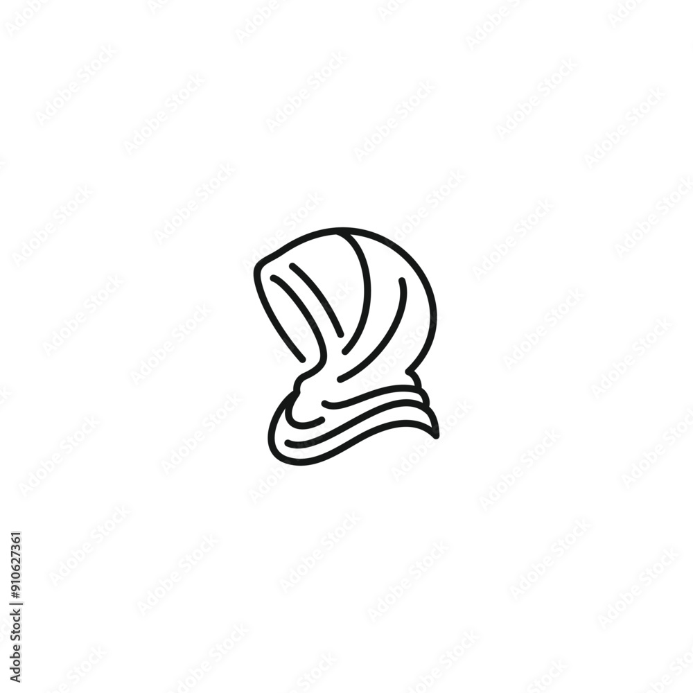 Hijab icon vector. EPS 10 editable vector Hijab icon vector. EPS 10 editable vector