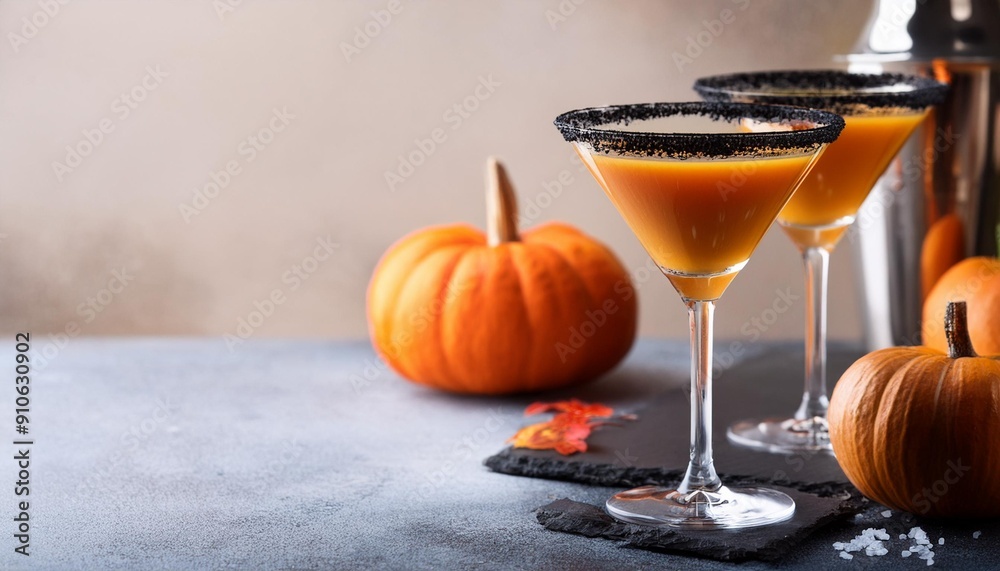 パンプキンマティーニのカクテルとコピースペース(Pumpkin martini cocktail and copy space.)
パンプキンマティーニのカクテルとコピースペース(Pumpkin martini cocktail and copy space.)