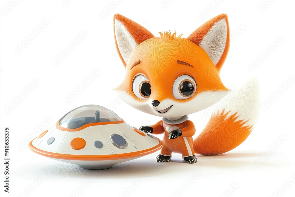 fox with a spaceship fox with a spaceship