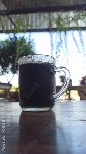 hot coffee rady to drink photo