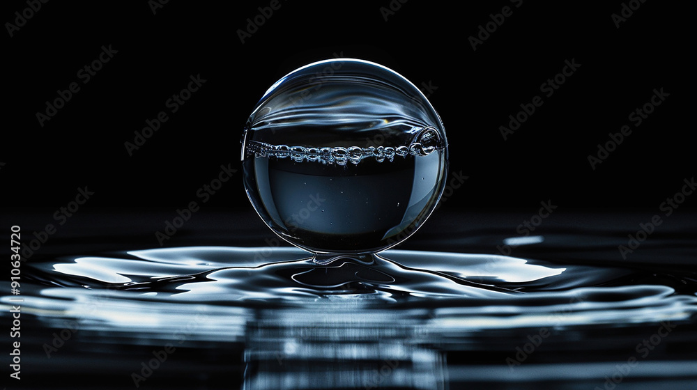 illustration of pure water dripping on a dark background illustration of pure water dripping on a dark background