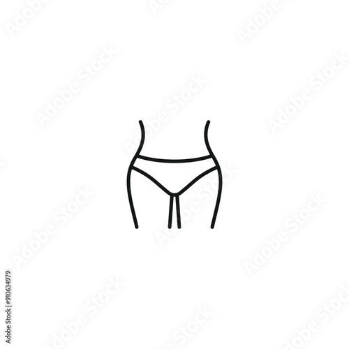 Hips icon vector. EPS 10 editable vector