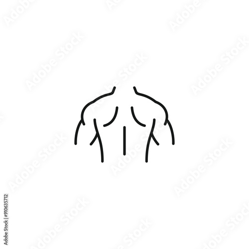 Human back icon vector. EPS 10 editable vector