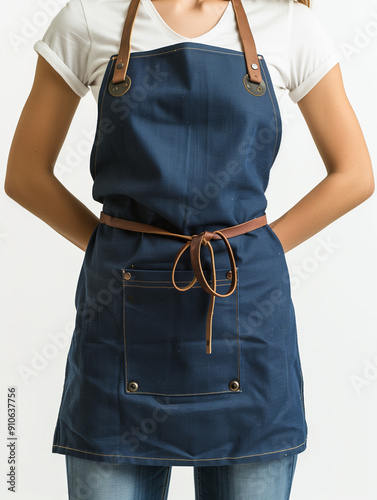 a person wear apron isolate...