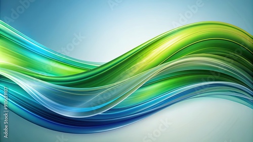 Fototapeta Naklejka Na Ścianę i Meble -  Abstract green and blue background with flowing forms, abstract, background, green, blue, flowing, shapes, design, artistic