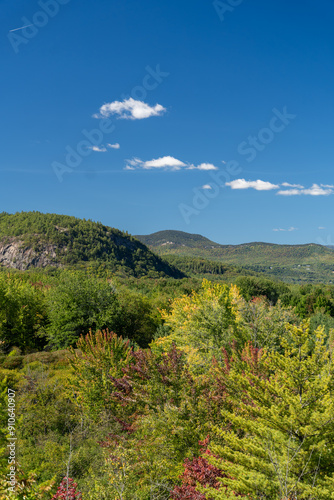 A beautiful view of mountains in White Mountain National Forest.