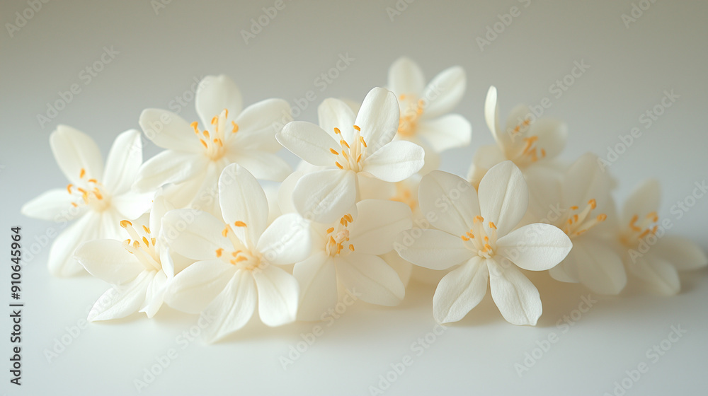 Obraz premium Delicate Star-Shaped Blossoms of Jasmine Flowers