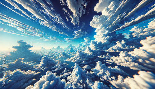 blue sky and clouds