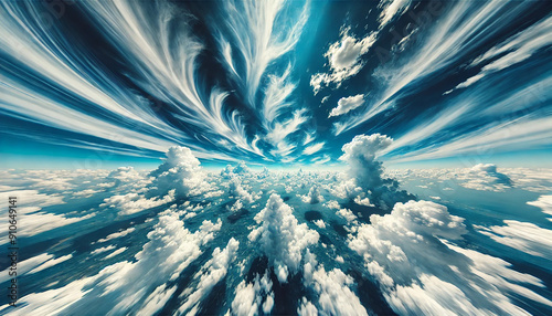 blue sky and clouds