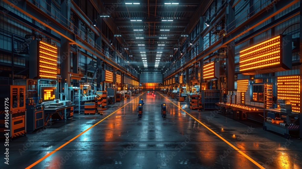 Fototapeta premium Futuristic Factory Interior