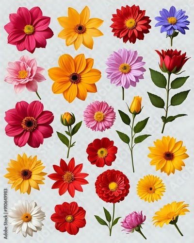 Colorful Flower Collection.