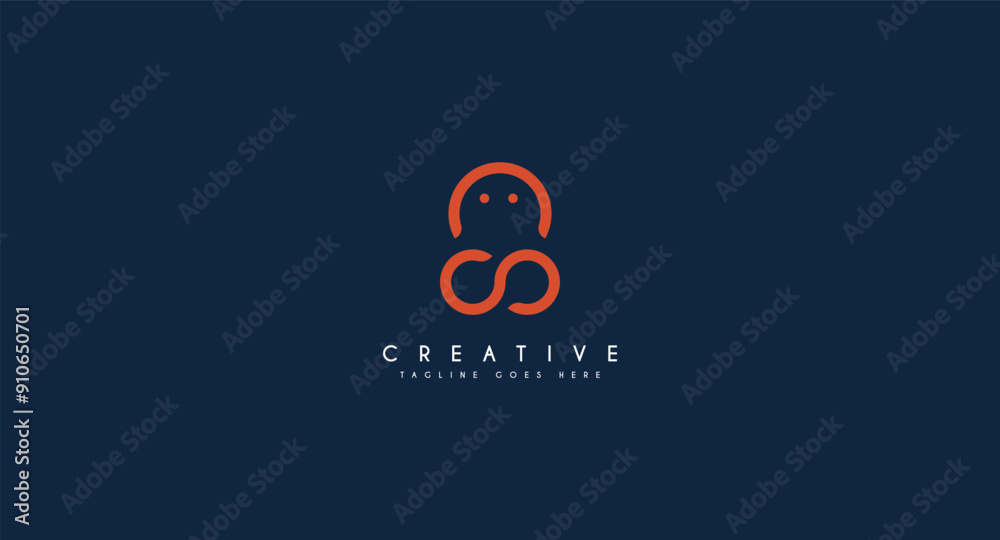 Squid with tentacle logo design vector illustration. Squid with tentacle logo design vector illustration.