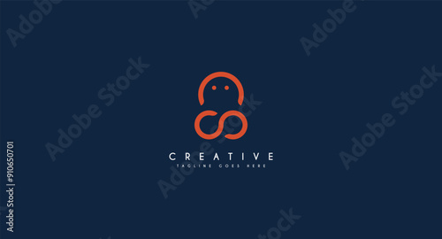 Squid with tentacle logo design vector illustration.