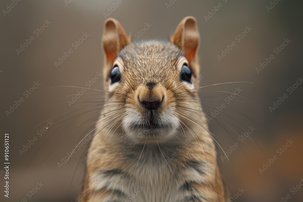 Smiling Gray Squirrel with American Flag: A Patriotic Moment Smiling Gray Squirrel with American Flag: A Patriotic Moment