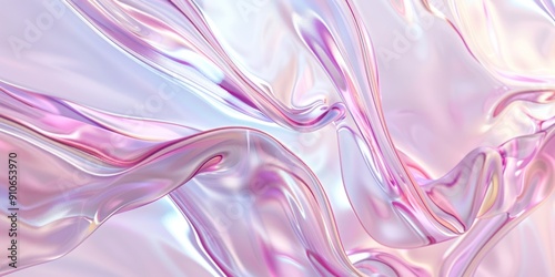 Light-colored background with a light texture dispersion of 3D rendered abstract glass line compositions, 8k