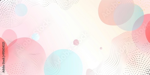 background minimalist vector illustration of smooth round lines and little geometric shapes, for background photo, bright pastel color