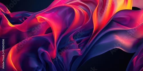 abstract presentation cover for a corporate messenger, background with abstract form, dark background with bright abstract figure