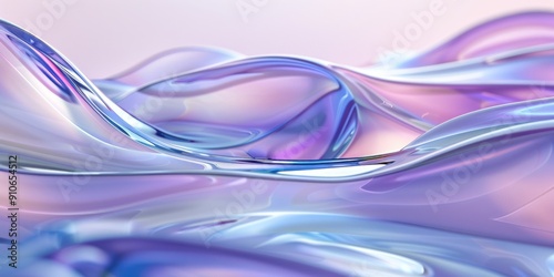 minimalist holographic background, smooth forms, shapeless, glass