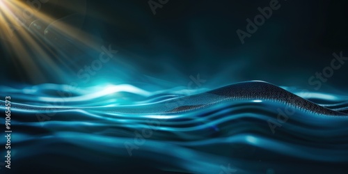 abstract of lighting for background. digital lens flare in dark background