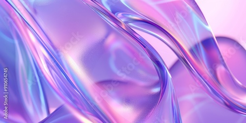 minimalist holographic background, purple and blues, smooth forms, shapeless, glass