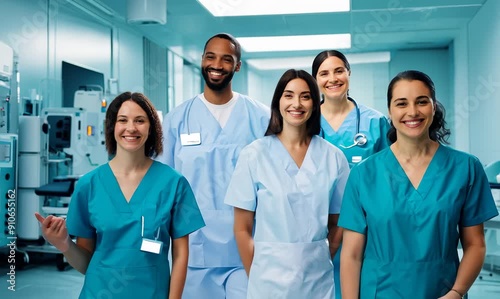A group of nurses in a team photoProfessional healthcare services.