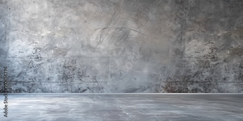 A polished concrete surface with slight imperfections and a uniform color, giving a contemporary urban feel.