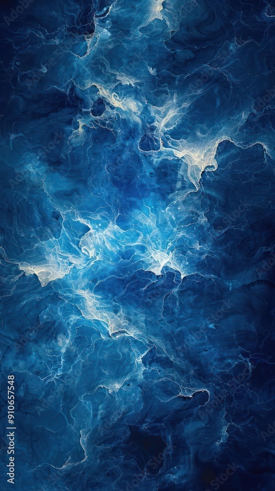 an abstract painting of blue and white water an abstract painting of blue and white water