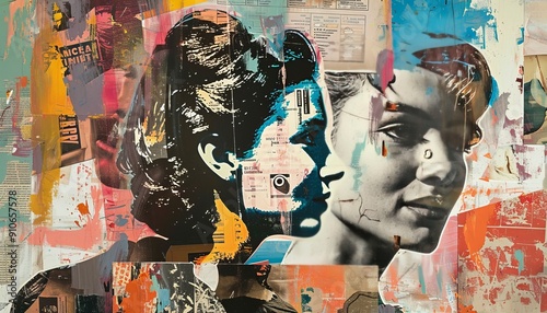 Virtual profiles and messaging interfaces highlight the search for companionship love