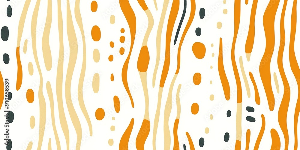 Abstract Pattern of Curved Lines and Dots Abstract Pattern of Curved Lines and Dots